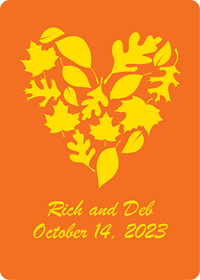 Fall Heart Custom Wedding Playing Cards main image